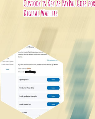 Paypal say talks to crypto custody